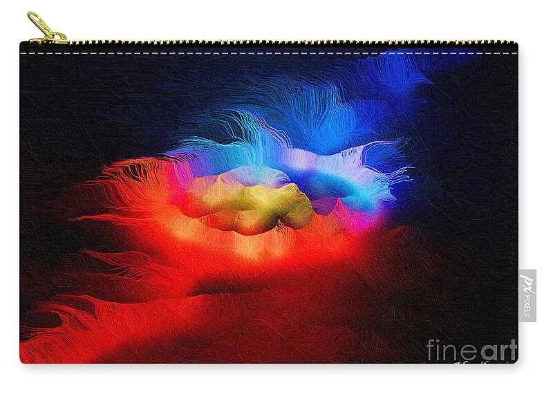 Abstract Carry-all Pouch featuring the mixed media The Continuum of Us - Breaking the Gridlock of Hate Number 2 by Aberjhani
