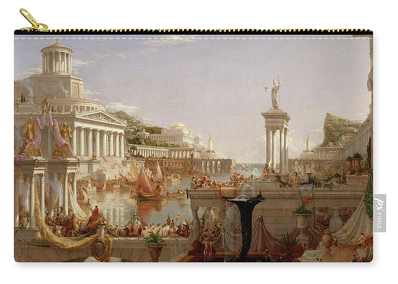 Thomas Cole Carry-all Pouch featuring the painting The Course of Empire Consummation by Thomas Cole