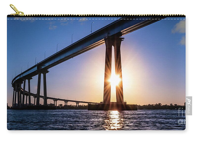 California Carry-all Pouch featuring the photograph The Curving Beauty of San Diego Bay by David Levin