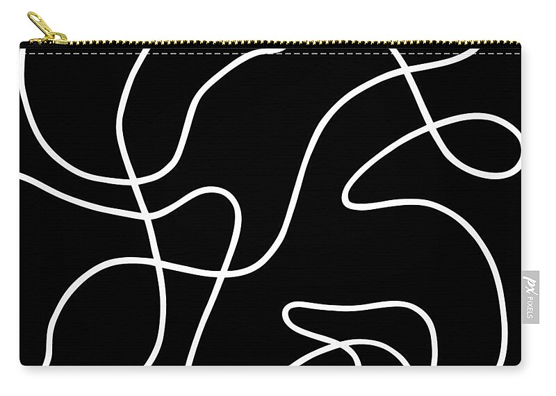 The Dancers Zip Pouch featuring the painting The Dancers Kali - In Black by Nikita Coulombe
