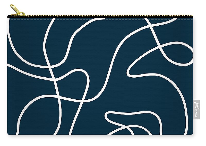 The Dancers Zip Pouch featuring the painting The Dancers Kali - in blue by Nikita Coulombe