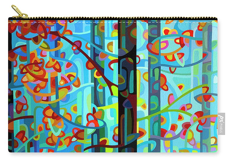 Blue Carry-all Pouch featuring the painting The Deep by Mandy Budan