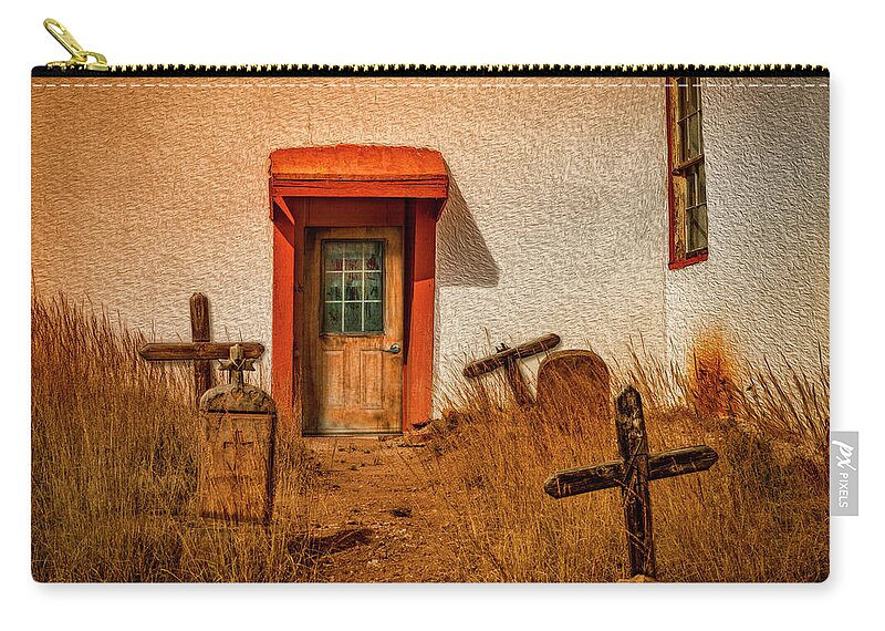 Canoncito Church Zip Pouch featuring the photograph The Forgotten by Paul Wear