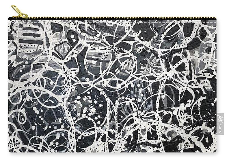  Zip Pouch featuring the painting The Inner Workings of the Womans Mind by Jacqui Hawk