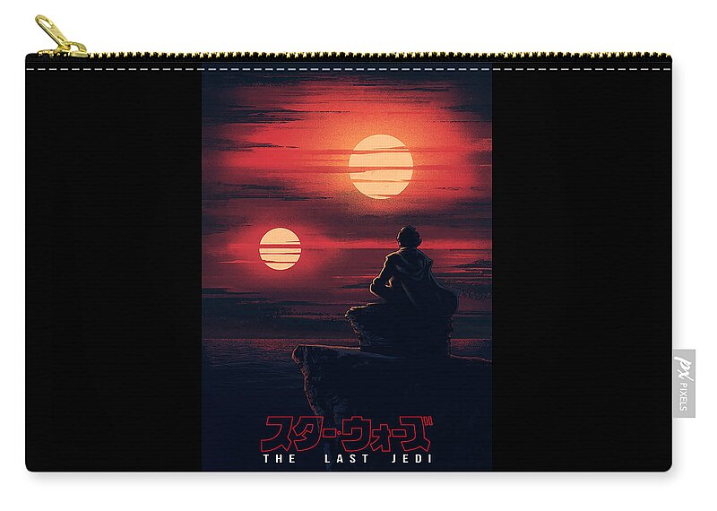 Star Wars Zip Pouch featuring the digital art The Last Jedi by Cais Asmiani