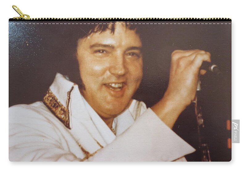 Elvis Presley Zip Pouch featuring the photograph The Last Performance by Kay Novy