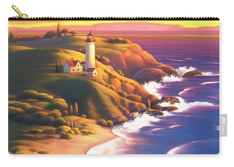 Light House Carry-all Pouch featuring the painting The Light House by Robin Moline