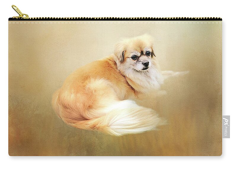 Photograph Zip Pouch featuring the digital art The Love of a Dog by Terry Davis