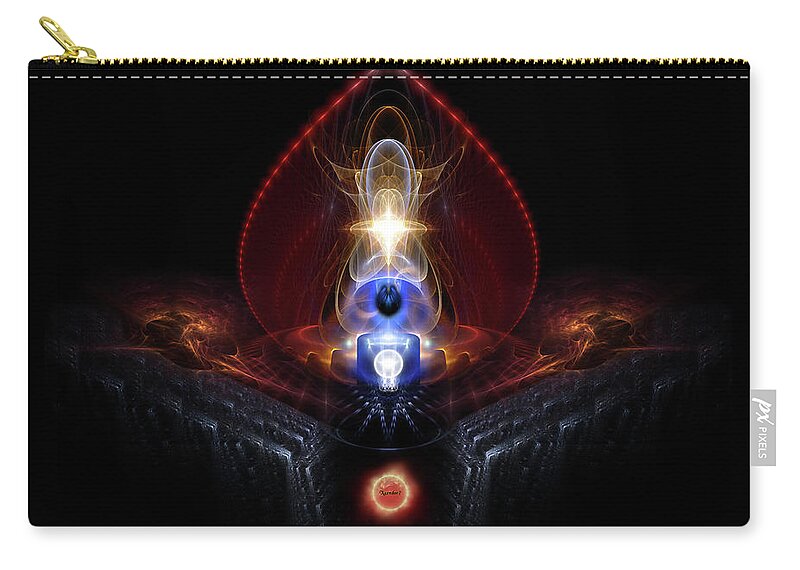 Illustration Zip Pouch featuring the digital art The Majesty Of Ooleion Fractal Art by Rolando Burbon
