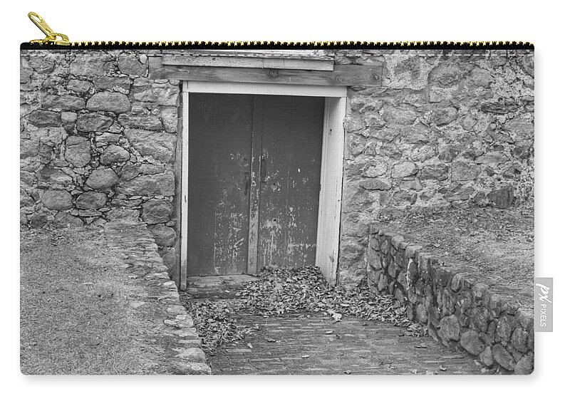 Waterloo Village Carry-all Pouch featuring the photograph The Mill Door - Waterloo Village by Christopher Lotito
