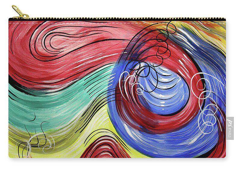 Abstract Zip Pouch featuring the painting A New Heaven Rev 21 by Anthony Falbo