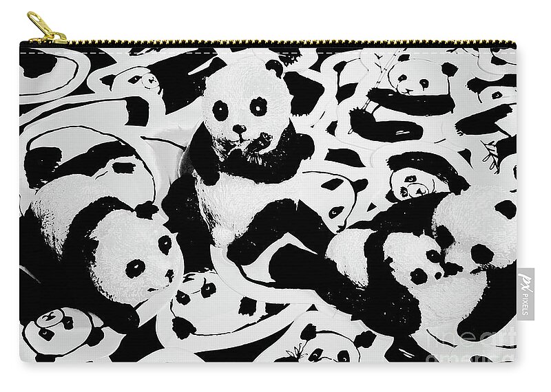 Black And White Zip Pouch featuring the photograph The northern black and whites by Jorgo Photography