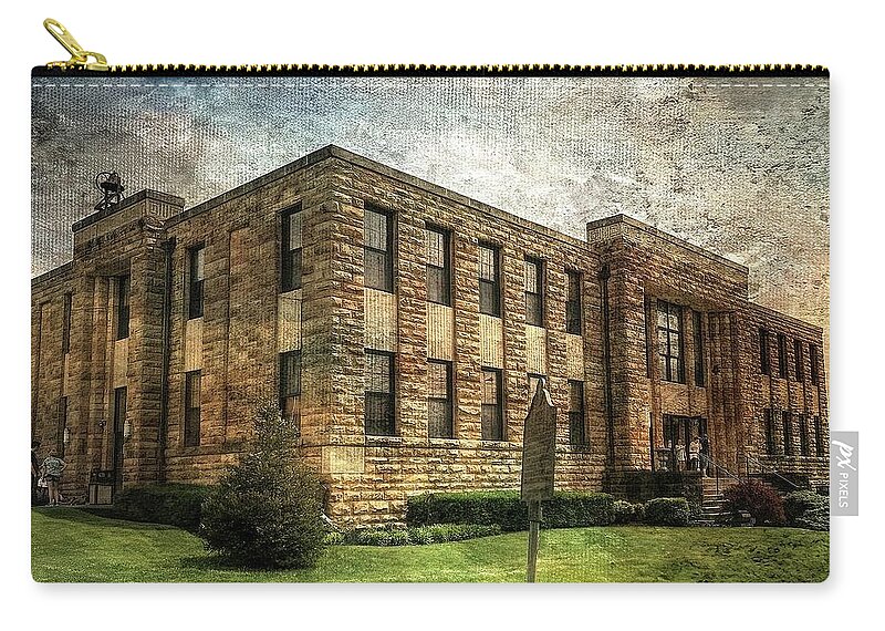  Carry-all Pouch featuring the photograph The Old County Courthouse by Jack Wilson