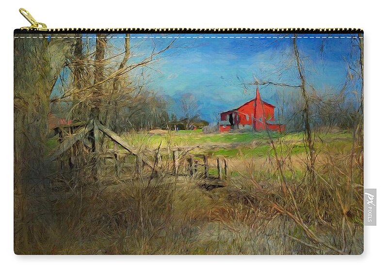  Zip Pouch featuring the photograph The Other Side of the Creek by Jack Wilson