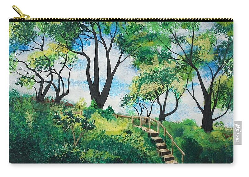Nature Zip Pouch featuring the painting The Other Side by Rollin Kocsis