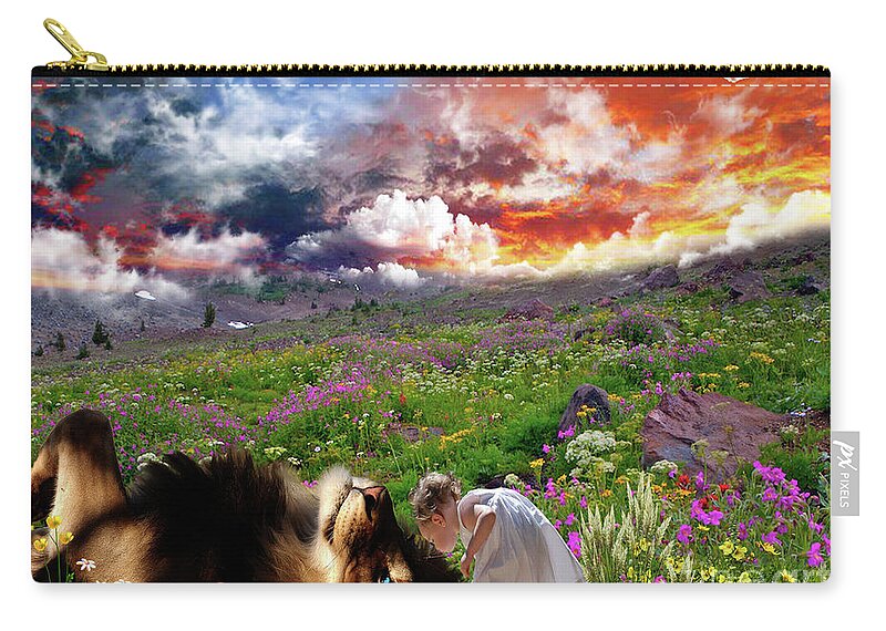 Jesus Zip Pouch featuring the digital art The Perfect Relationship by Dolores Develde