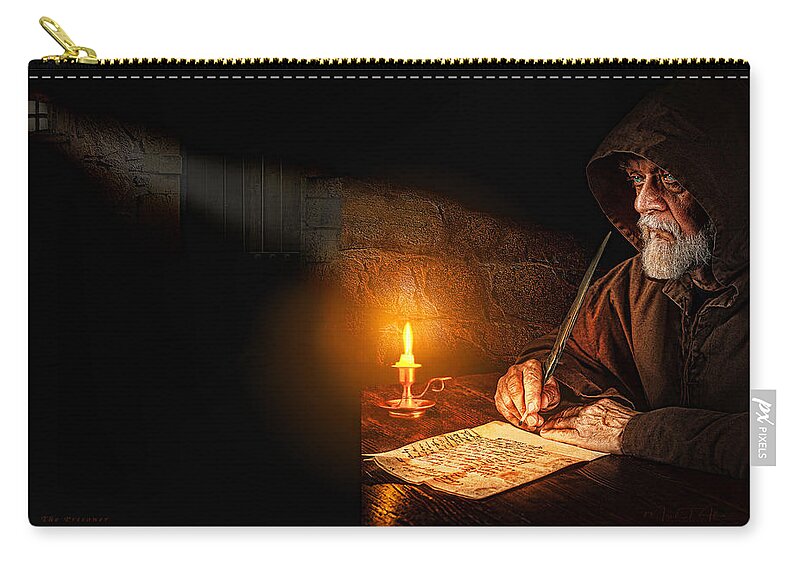 Prison Carry-all Pouch featuring the digital art The Prisoner by Mark Allen