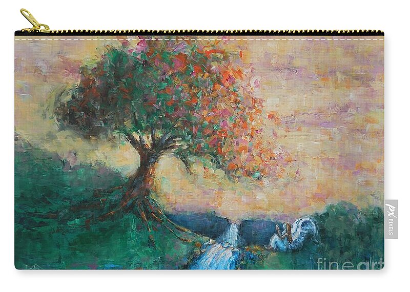 Heaven Zip Pouch featuring the painting The Promise by Dan Campbell