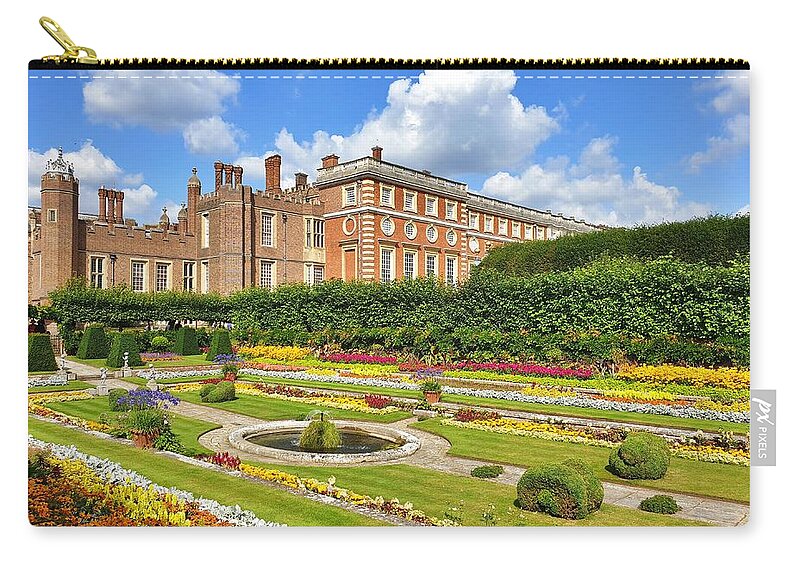 England Zip Pouch featuring the photograph The Queen's Garden by Andrea Whitaker