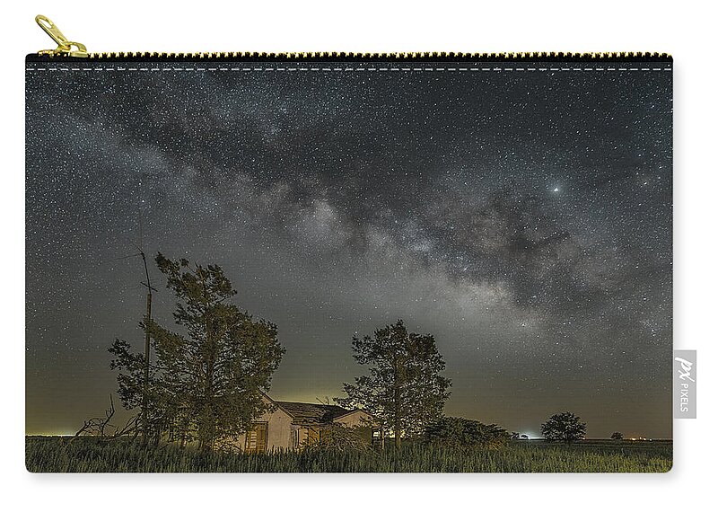 Milky Way Zip Pouch featuring the photograph The Reception is Great Out Here by James Clinich