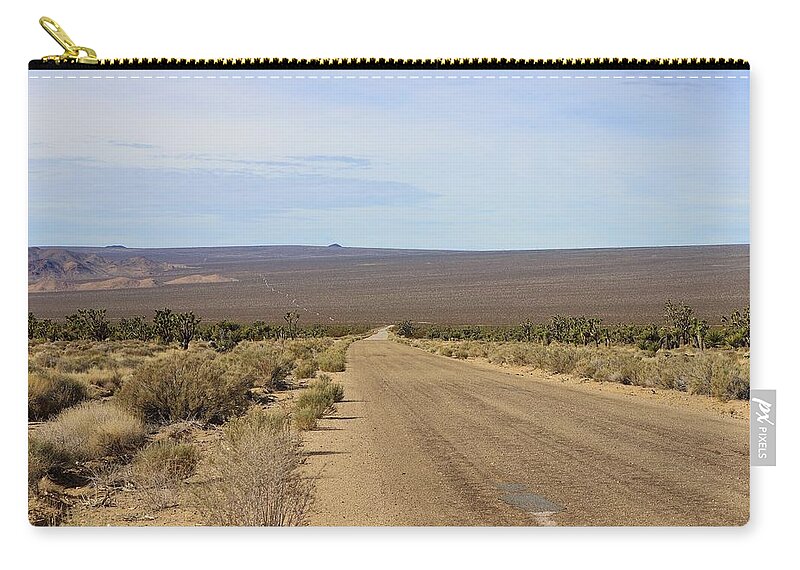 Mojave National Preserve Zip Pouch featuring the photograph The Road Less Traveled by Maria Jansson