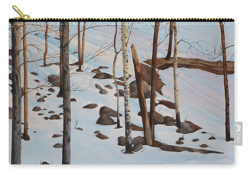 The Sentinels Zip Pouch featuring the painting The Sentinels by Tammy Taylor