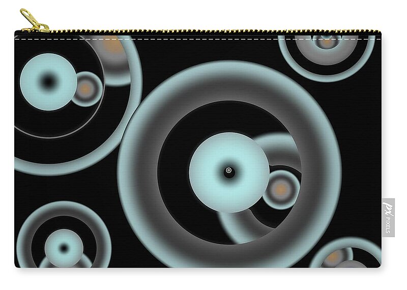 Modern Abstract Zip Pouch featuring the drawing The Space Between Is Serene by Joan Stratton