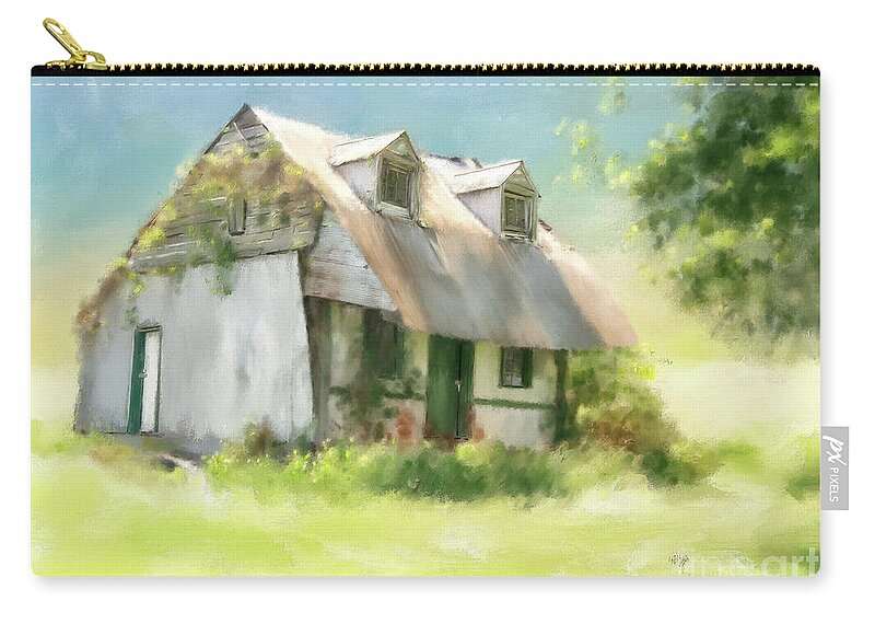 House Zip Pouch featuring the digital art The Summer Cottage by Lois Bryan