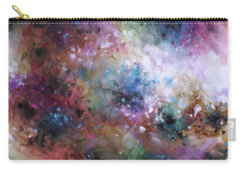 Abstract Zip Pouch featuring the painting 'The Veil' by Michael Lang