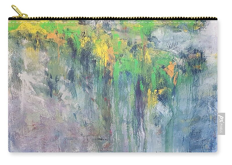 Monet Zip Pouch featuring the painting The Water's Edge by Kurt Hausmann