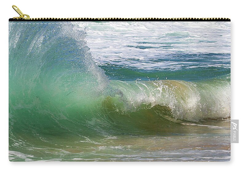 Oahu Zip Pouch featuring the photograph The Wave by Anthony Jones