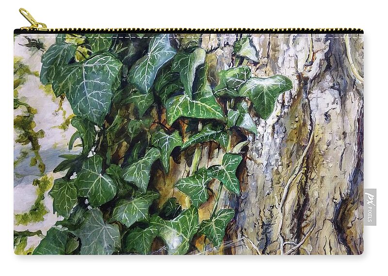 Tree Zip Pouch featuring the painting The Wedding by William Brody