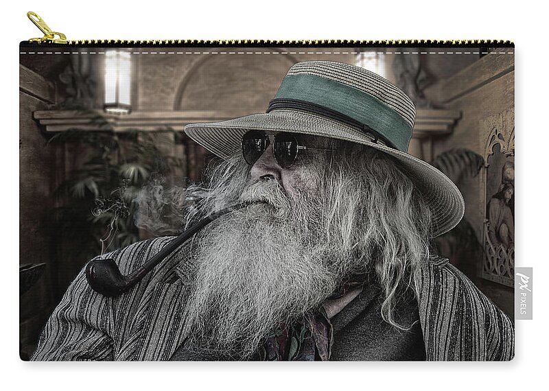 Man Zip Pouch featuring the photograph Wizard at large #2 by Aleksander Rotner