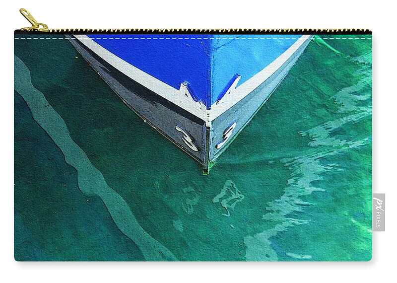 Blue Zip Pouch featuring the photograph Three at the Vee by Diana Rajala