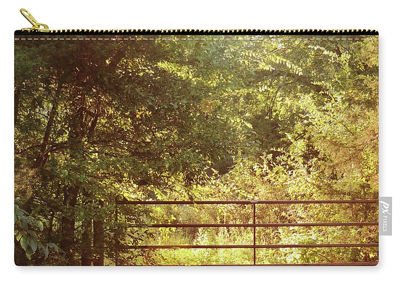 Autumn Zip Pouch featuring the photograph Through a Country Gate by Jayne Wilson