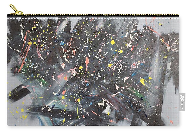 Abstract Carry-all Pouch featuring the painting Throw by Berlynn