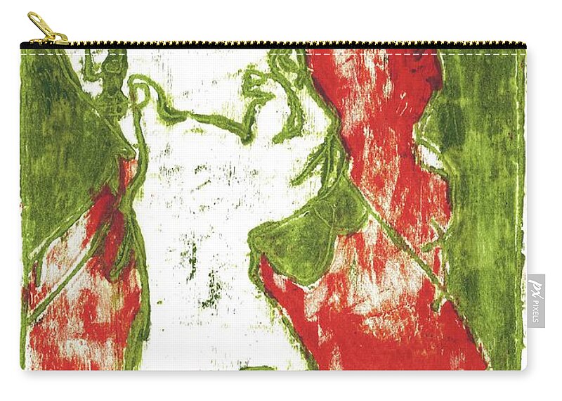 Thumb Zip Pouch featuring the painting Thumb cheek girl 1 by Edgeworth Johnstone