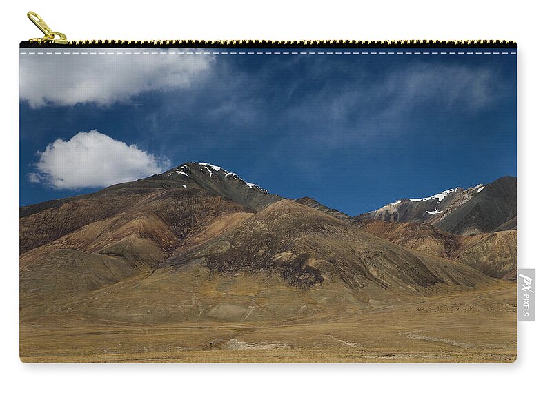 Sebastian Kennerknecht Zip Pouch featuring the photograph Tien Shan Mountains, Kyrgyzstan by Sebastian Kennerknecht