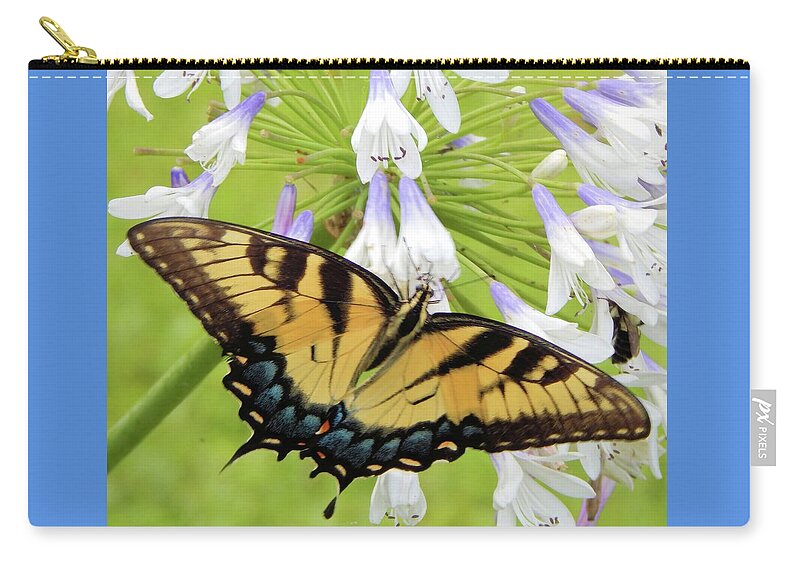 Butterfly Zip Pouch featuring the photograph Tiger Swallowtail II by Karen Stansberry