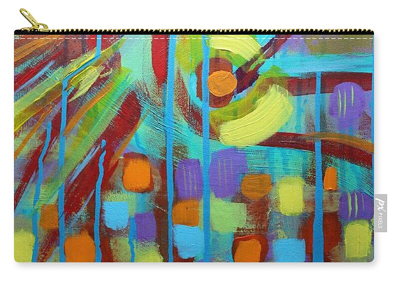Abstract Zip Pouch featuring the painting Time's Up by Jason Nicholas