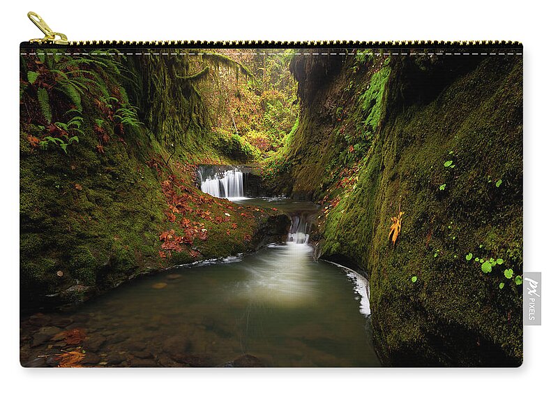 Landscape Zip Pouch featuring the photograph Tire Creek Canyon by Andrew Kumler