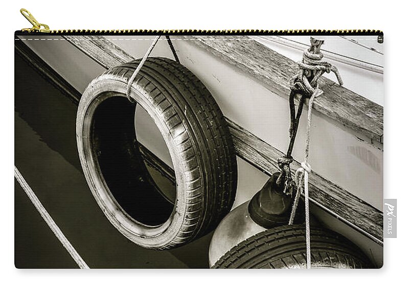 Boat Zip Pouch featuring the photograph Tire Swing Sailing by Becqi Sherman