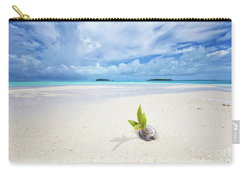 Coconut Carry-all Pouch featuring the photograph To Be a Coconut by Becqi Sherman