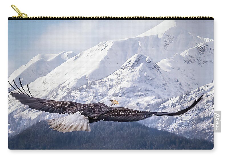 Alaska Zip Pouch featuring the photograph To the Hills... by James Capo