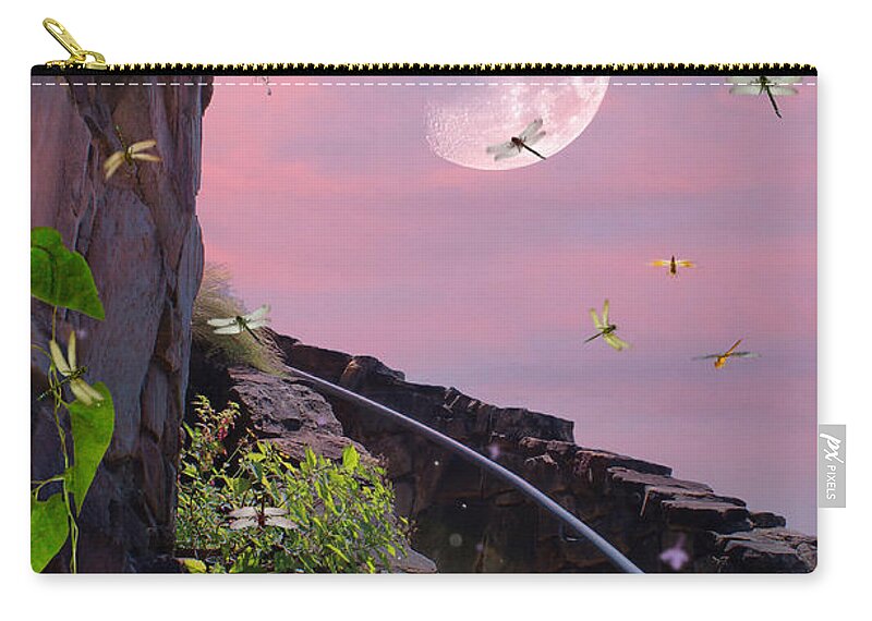 To The Moon Zip Pouch featuring the photograph To the Moon by Kume Bryant