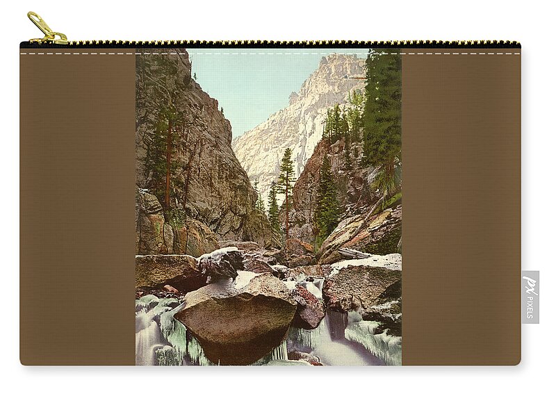  Zip Pouch featuring the photograph Toltec Gorge by Detroit Photographic Company