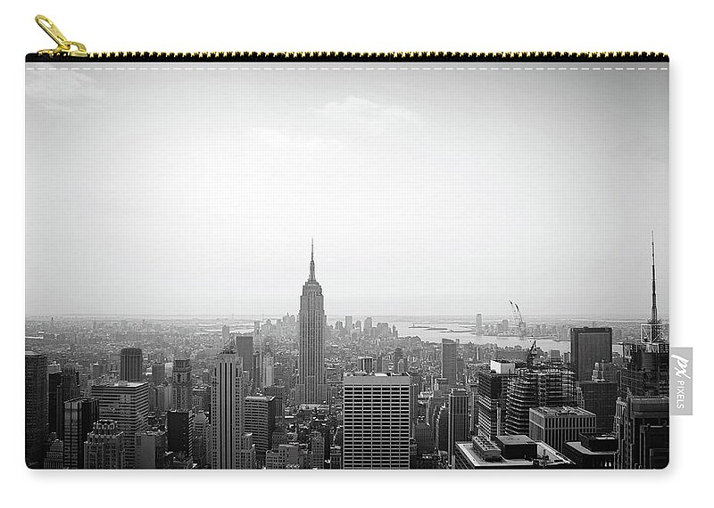 Outdoors Zip Pouch featuring the photograph Top Of Rock, New York by Simona Dumitru
