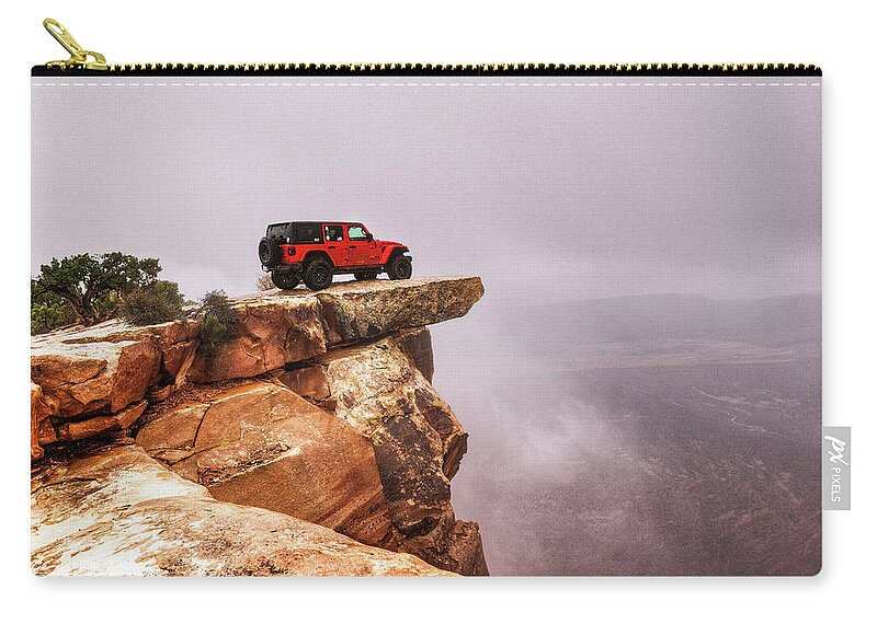 Moab Zip Pouch featuring the photograph Top of the World by Brett Engle