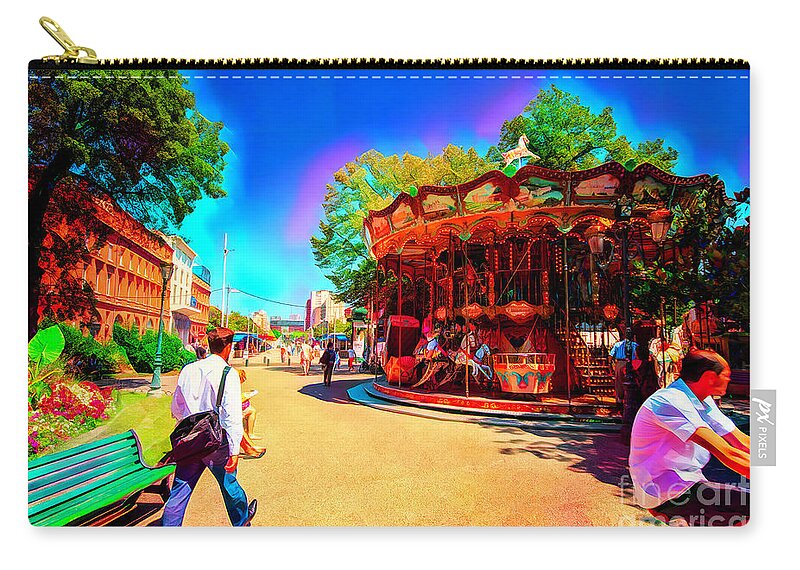  Zip Pouch featuring the photograph Toulouse Carnevale by Jack Torcello