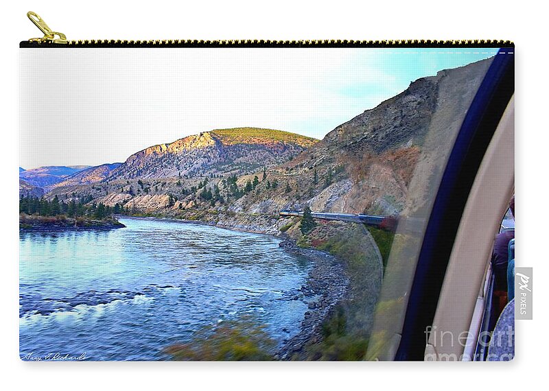 Train Zip Pouch featuring the photograph Toward The Engine by Gary F Richards
